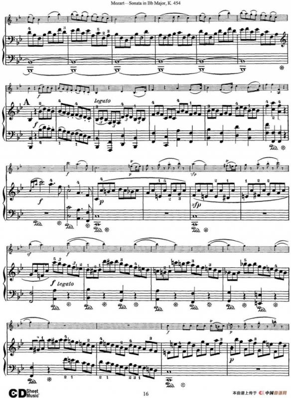 Violin Sonata in Bb Major K.454（小提琴+钢琴伴奏）