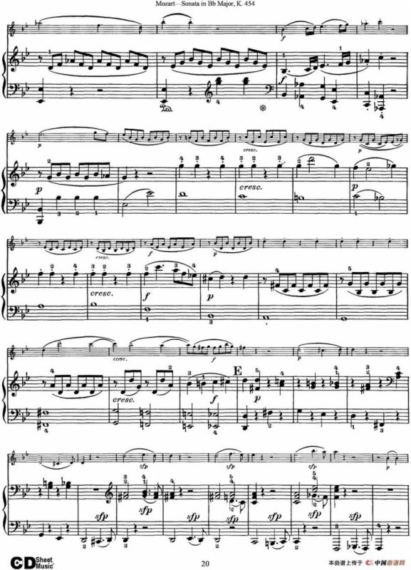 Violin Sonata in Bb Major K.454（小提琴+钢琴伴奏）