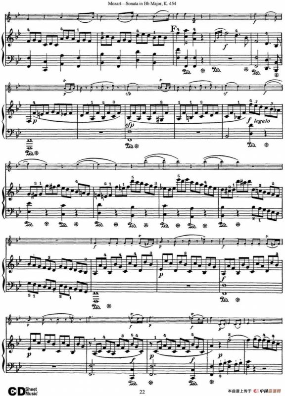 Violin Sonata in Bb Major K.454（小提琴+钢琴伴奏）