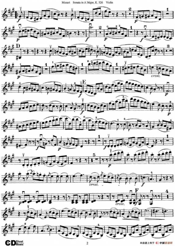 Violin Sonata in A Major K.526