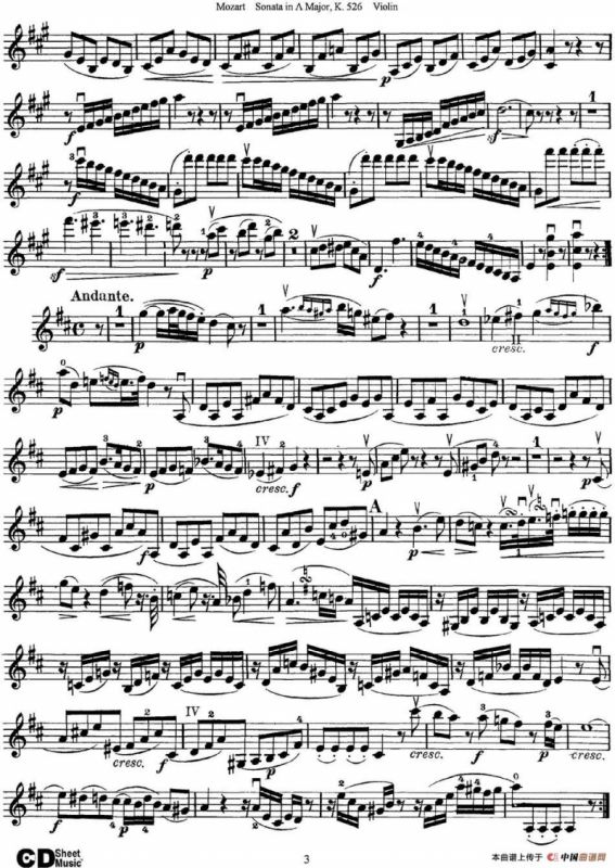 Violin Sonata in A Major K.526