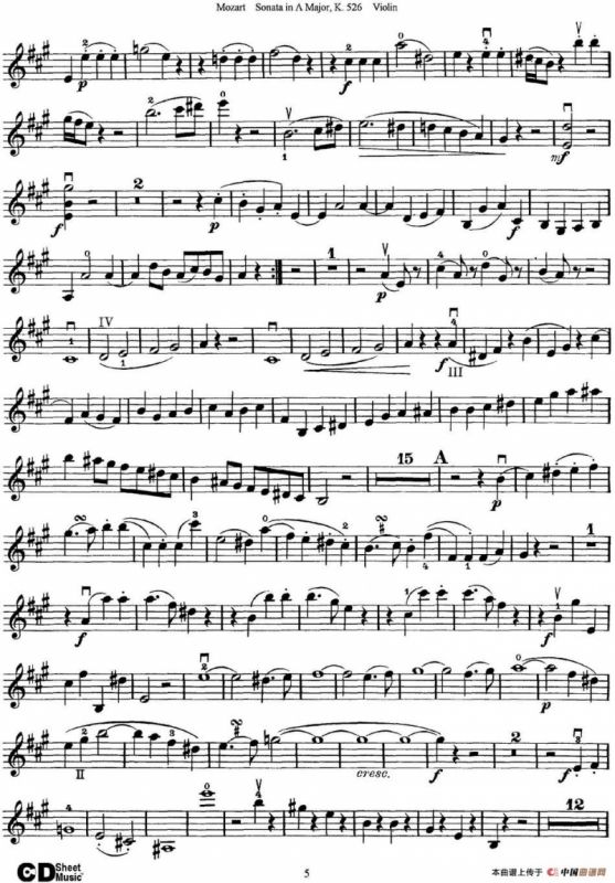 Violin Sonata in A Major K.526