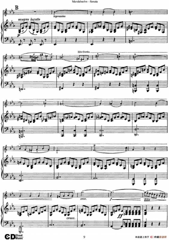 Mendelssohn Violin Sonata（小提琴+钢琴伴奏）