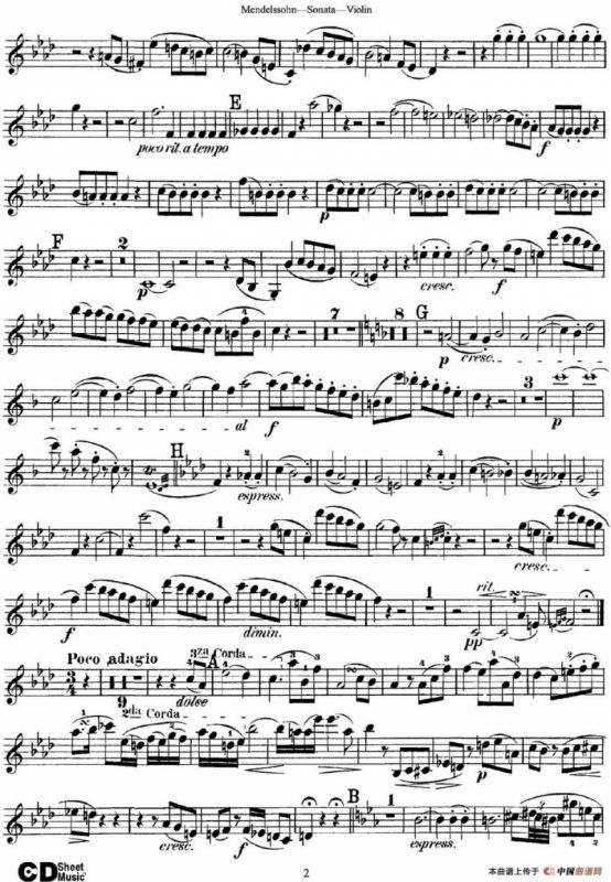 Mendelssohn Violin Sonata