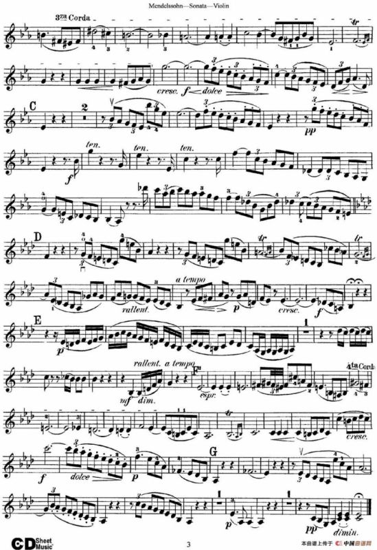 Mendelssohn Violin Sonata