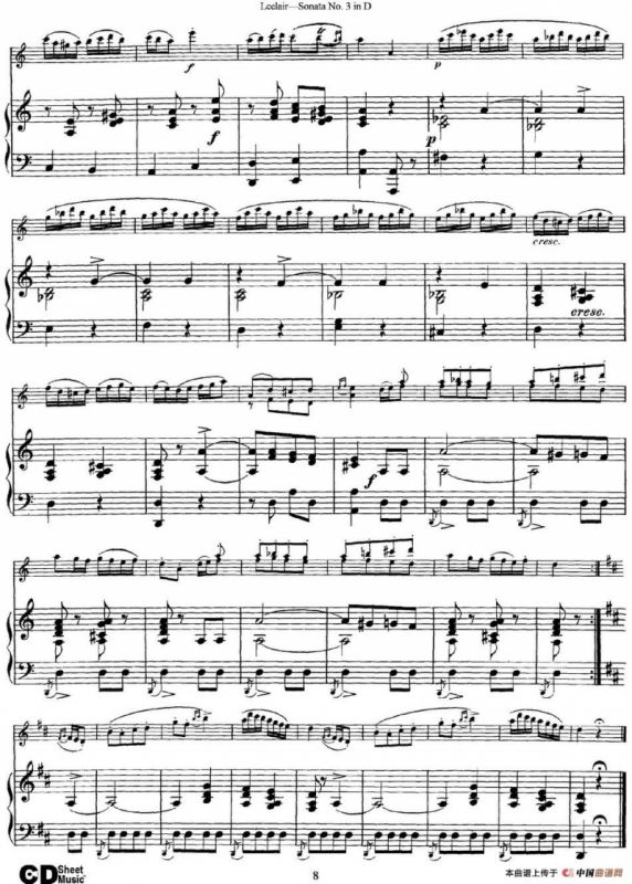 Violin Sonata No.3 In D Major（小提琴+钢琴伴奏）