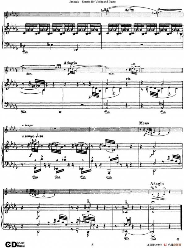 Janacek Sonata for Violin（小提琴+钢琴伴奏）