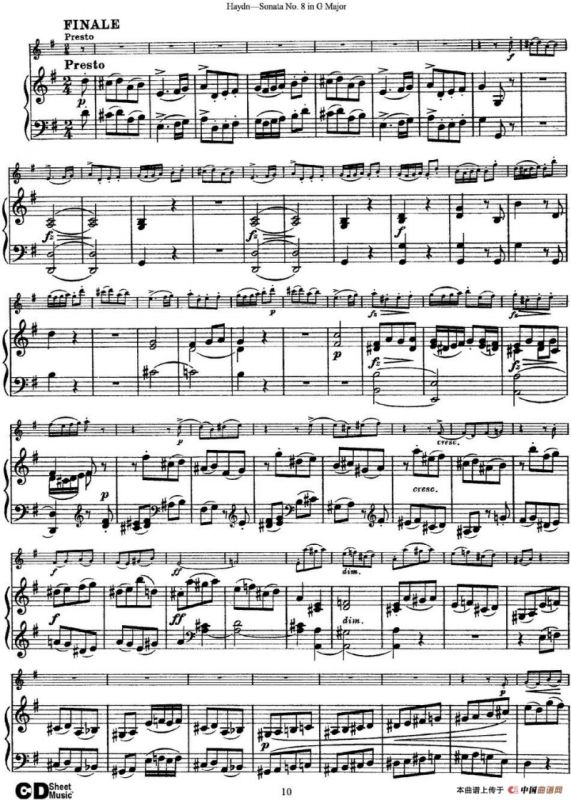 Violin Sonata No.8 in G Major（小提琴+钢琴伴奏）