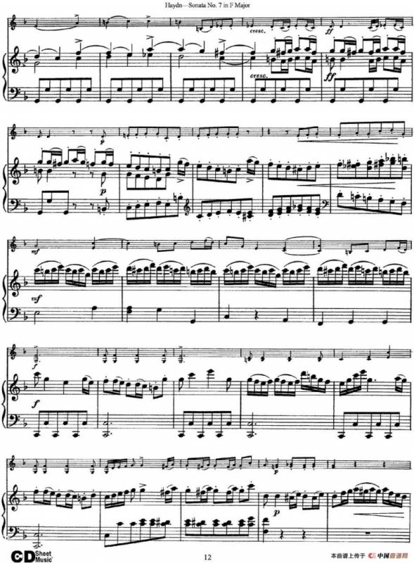 Violin Sonata No.7 in F Major（小提琴+钢琴伴奏）