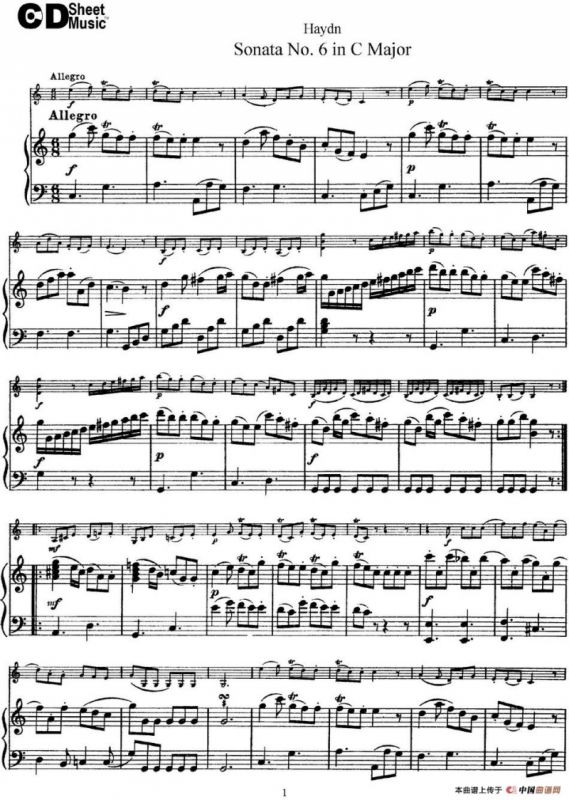 Violin Sonata No.6 in C Major（小提琴+钢琴伴奏）