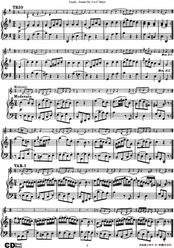 Violin Sonata No.6 in C Major（小提琴+钢琴伴奏）