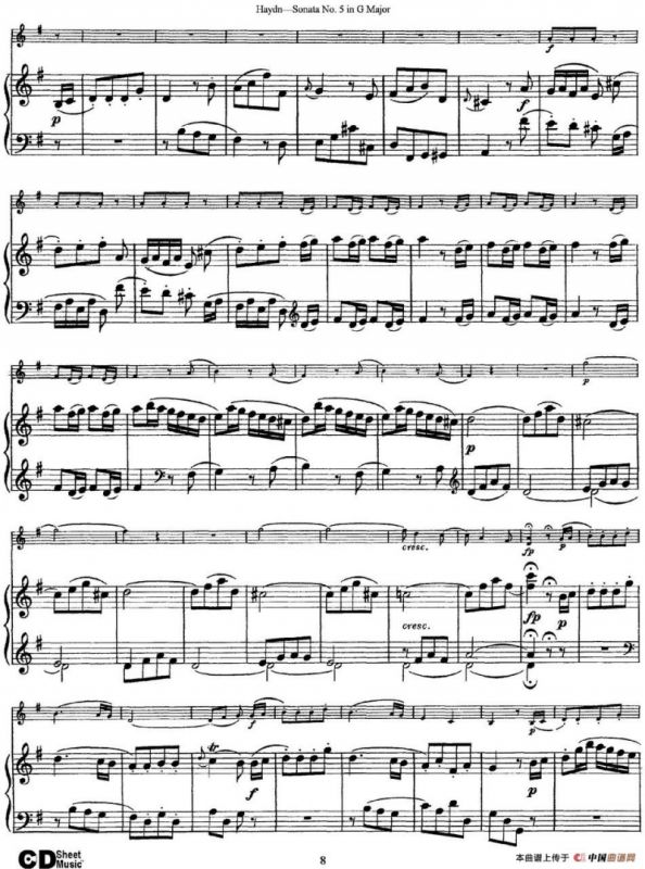 Violin Sonata No.5 in G Major（小提琴+钢琴伴奏）