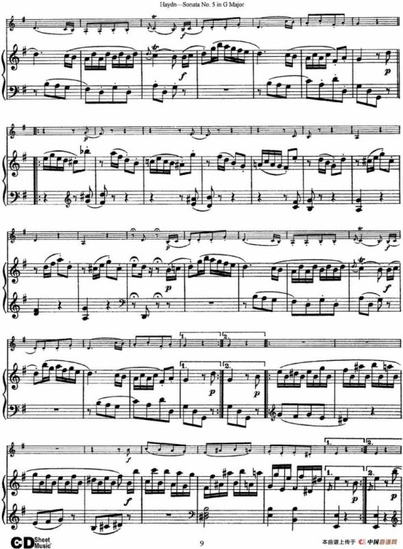 Violin Sonata No.5 in G Major（小提琴+钢琴伴奏）