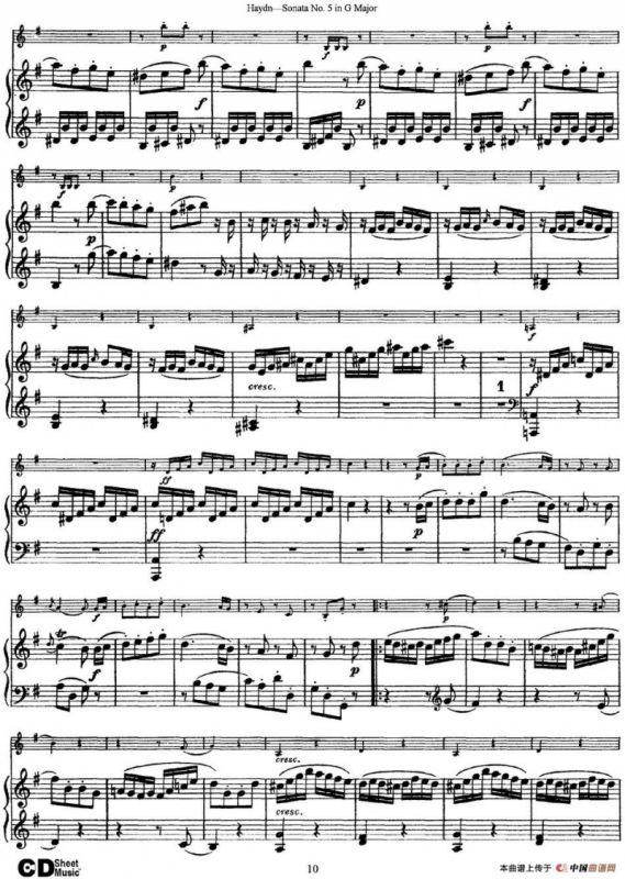 Violin Sonata No.5 in G Major（小提琴+钢琴伴奏）