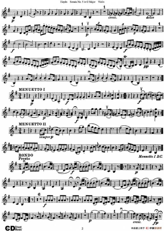 Violin Sonata No.5 in G Major