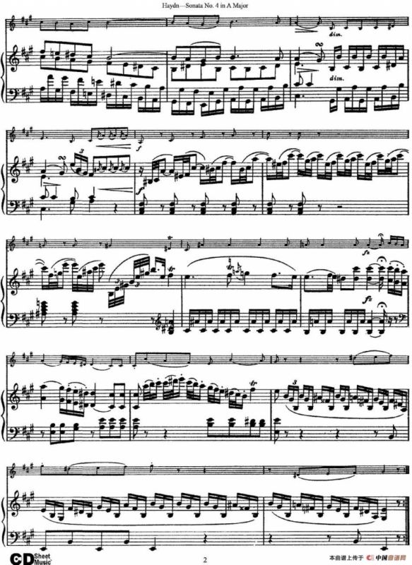 Violin Sonata No.4 in A Major（小提琴+钢琴伴奏）