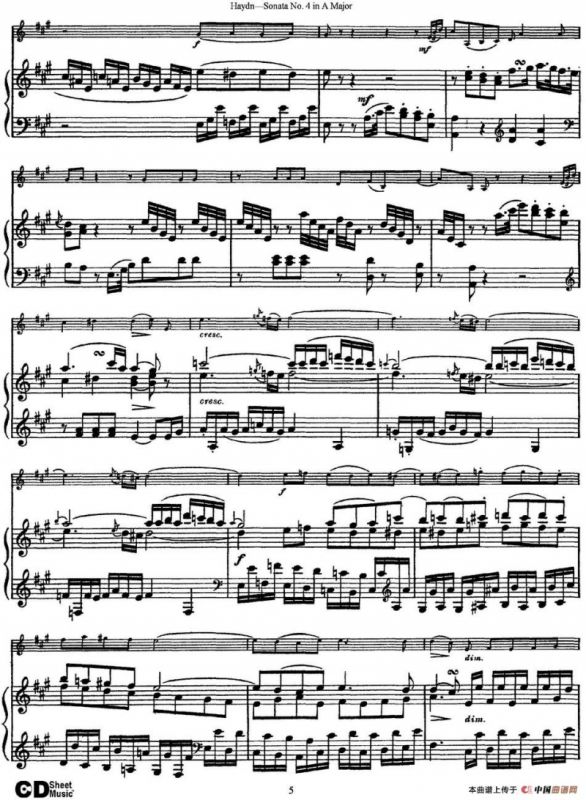 Violin Sonata No.4 in A Major（小提琴+钢琴伴奏）