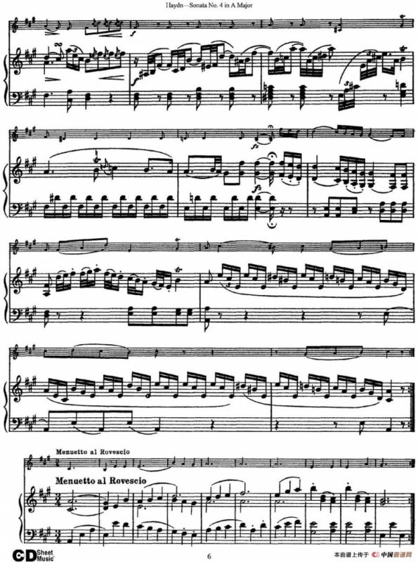 Violin Sonata No.4 in A Major（小提琴+钢琴伴奏）