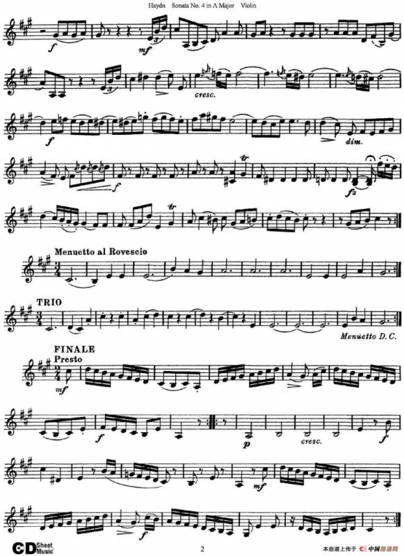 Violin Sonata No.4 in A Major
