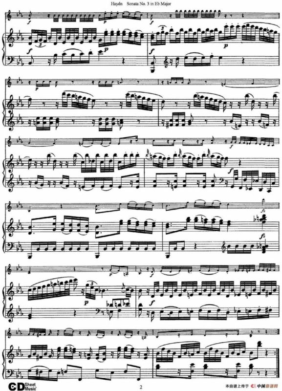 Violin Sonata No.3 in Eb Major（小提琴+钢琴伴奏）