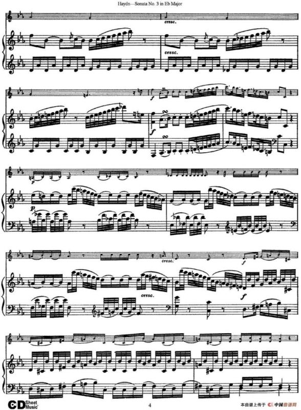 Violin Sonata No.3 in Eb Major（小提琴+钢琴伴奏）