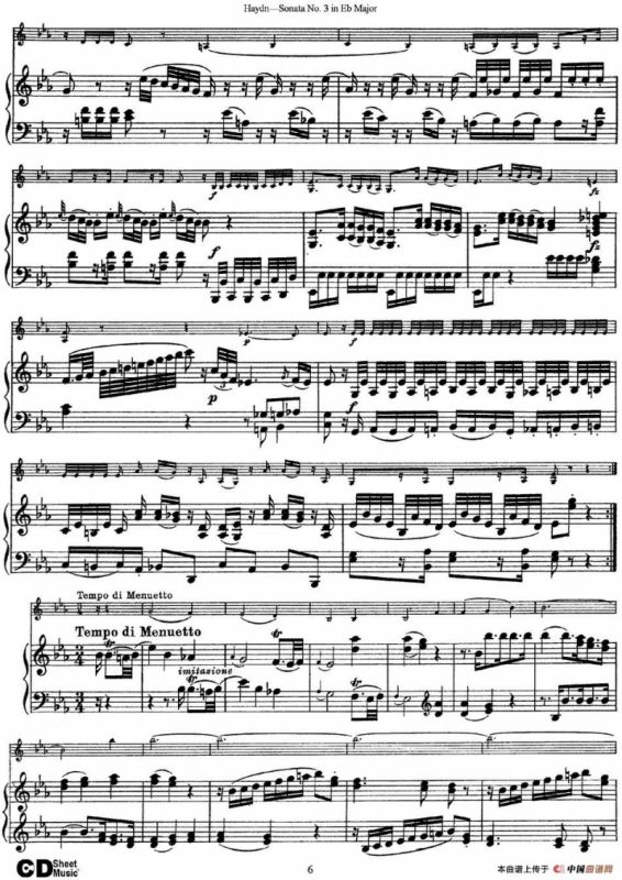 Violin Sonata No.3 in Eb Major（小提琴+钢琴伴奏）