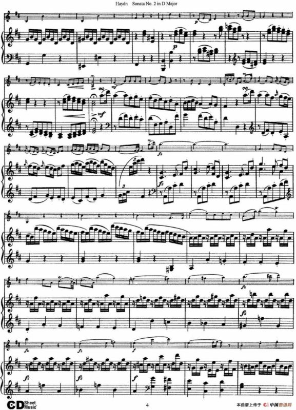 Violin Sonata No.2 in D Major（小提琴+钢琴伴奏）