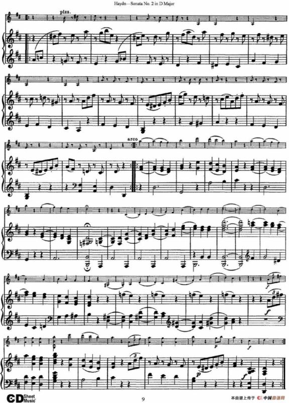 Violin Sonata No.2 in D Major（小提琴+钢琴伴奏）