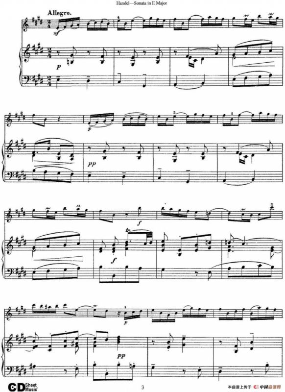 Violin Sonata No.6 in E major（小提琴+钢琴伴奏）