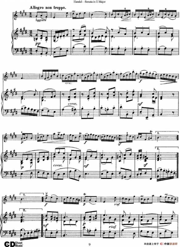 Violin Sonata No.6 in E major（小提琴+钢琴伴奏）