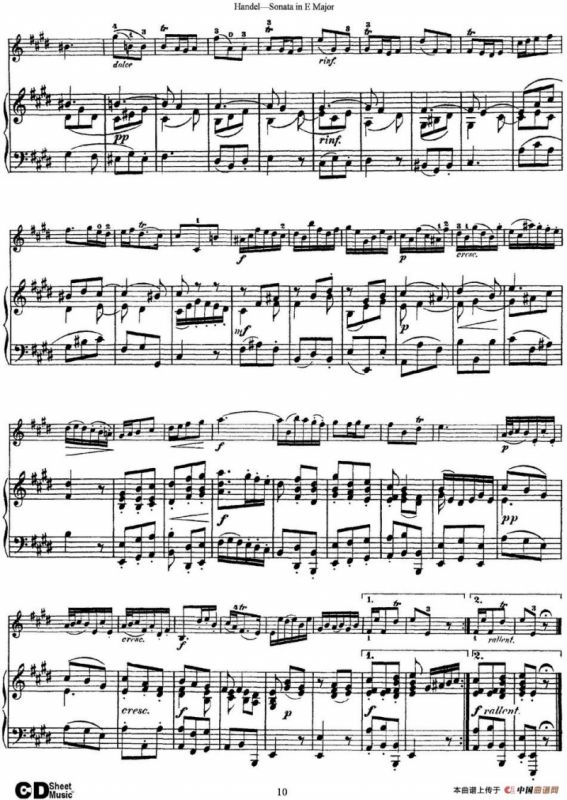 Violin Sonata No.6 in E major（小提琴+钢琴伴奏）