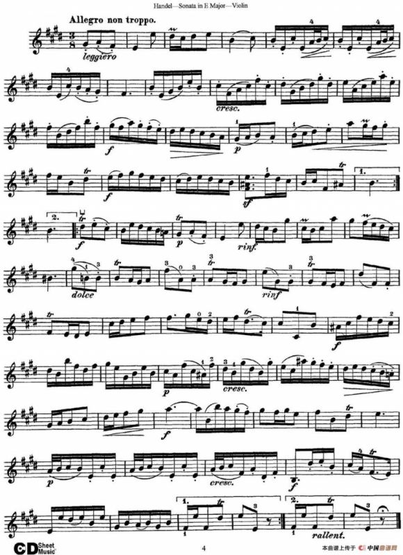 Violin Sonata No.6 in E major
