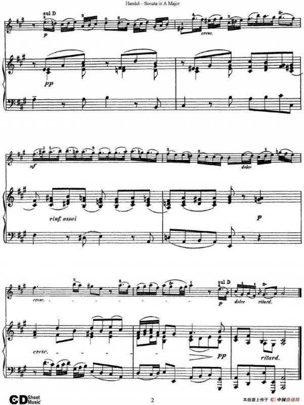 Violin Sonata No.5 in A major（小提琴+钢琴伴奏）