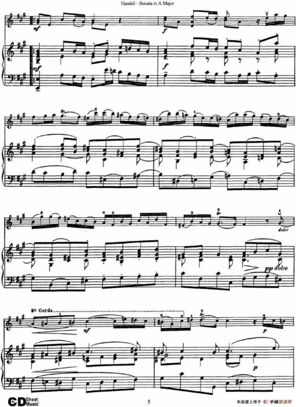 Violin Sonata No.5 in A major（小提琴+钢琴伴奏）