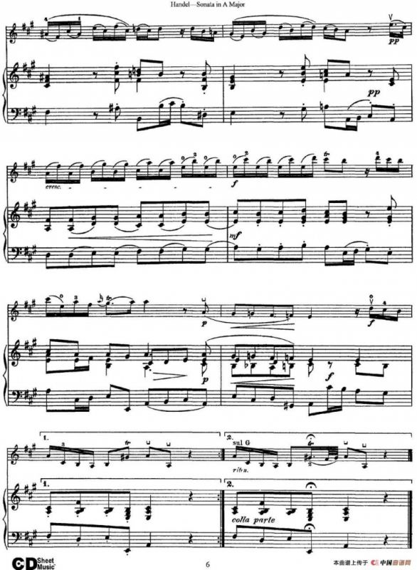 Violin Sonata No.5 in A major（小提琴+钢琴伴奏）