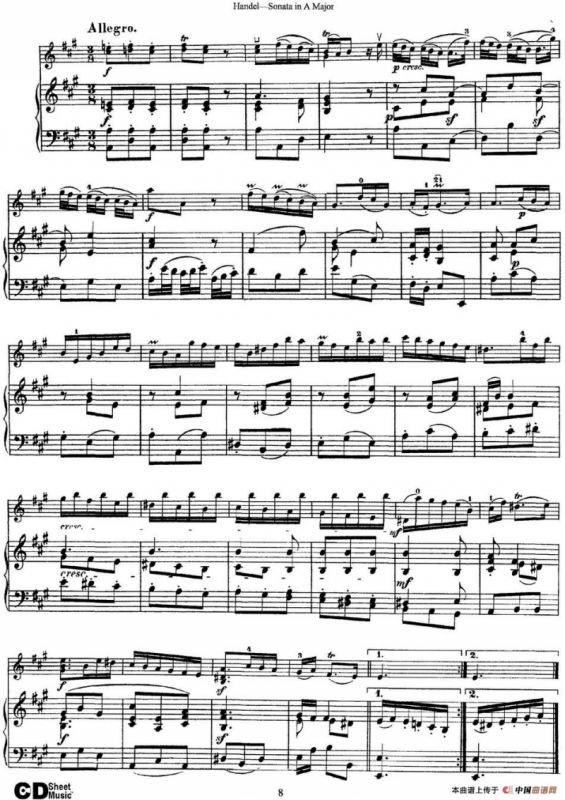 Violin Sonata No.5 in A major（小提琴+钢琴伴奏）