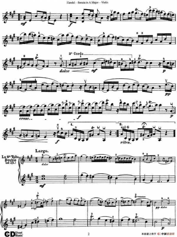 Violin Sonata No.5 in A major