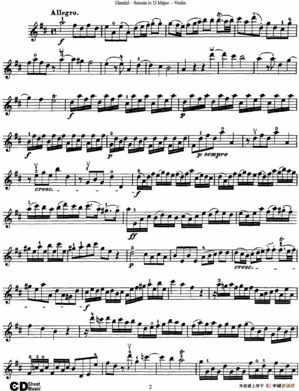 Violin Sonata No.4 in D major