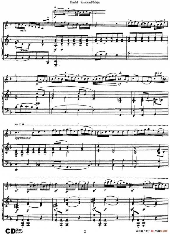 Violin Sonata No.3 in F major（小提琴+钢琴伴奏）