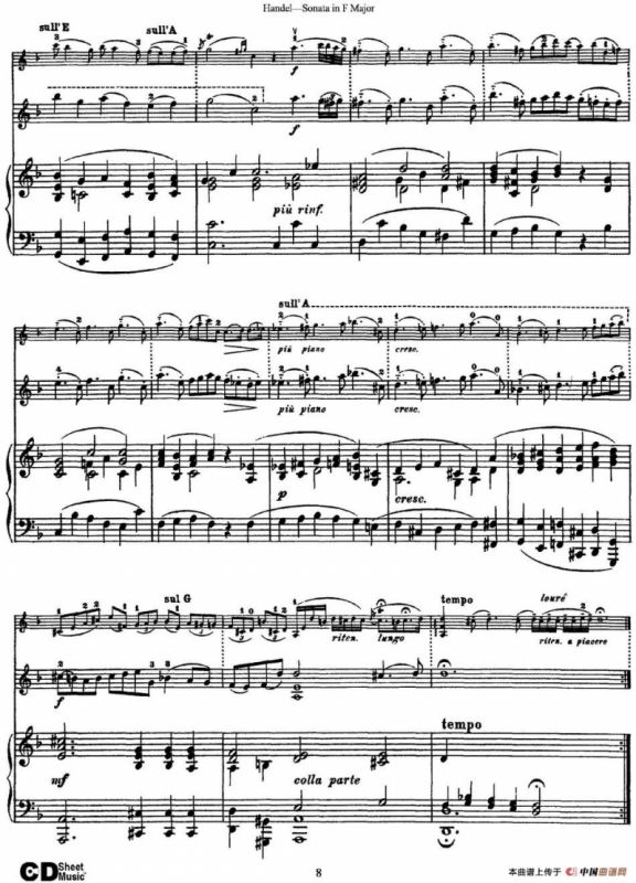 Violin Sonata No.3 in F major（小提琴+钢琴伴奏）