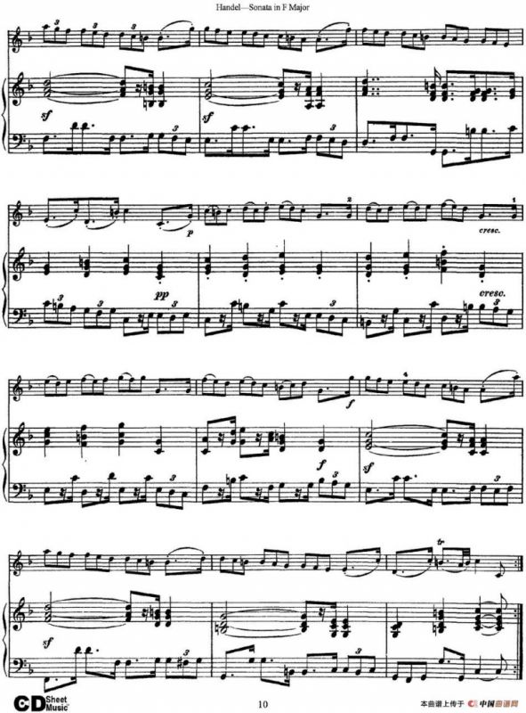 Violin Sonata No.3 in F major（小提琴+钢琴伴奏）