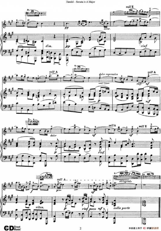 Violin Sonata No.1 in A major（小提琴+钢琴伴奏）