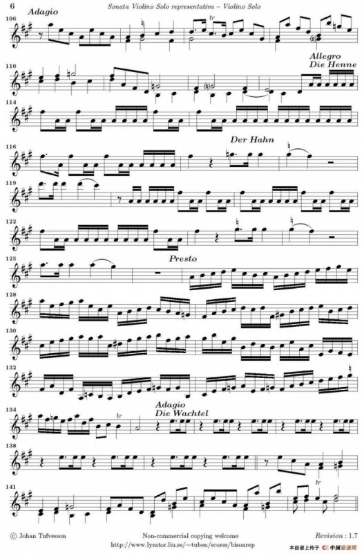 Sonata Violino Solo representativa