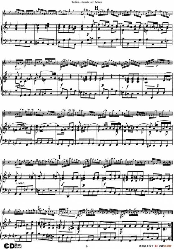 Violin Sonata in G Minor（The Devils Trill）（小提琴+钢琴伴奏）