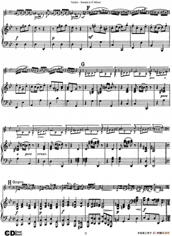 Violin Sonata in G Minor（The Devils Trill）（小提琴+钢琴伴奏）