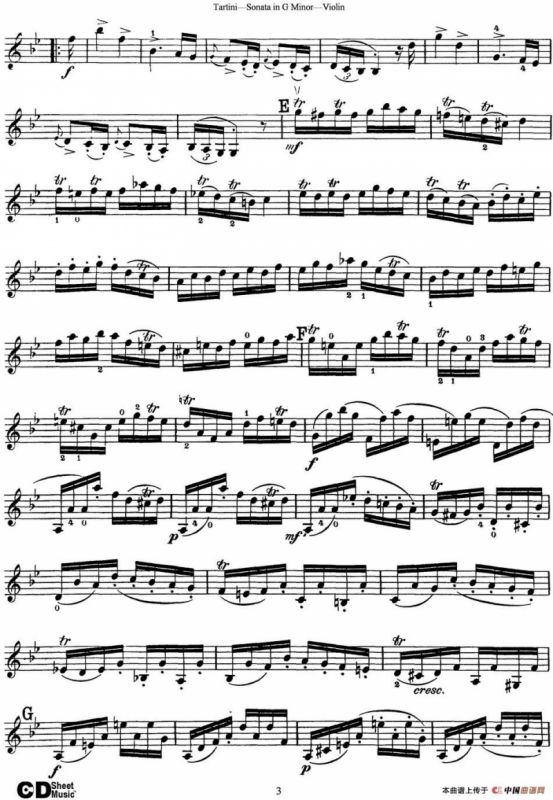 Violin Sonata in G Minor（The Devils Trill）