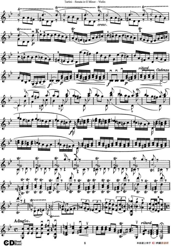 Violin Sonata in G Minor（The Devils Trill）