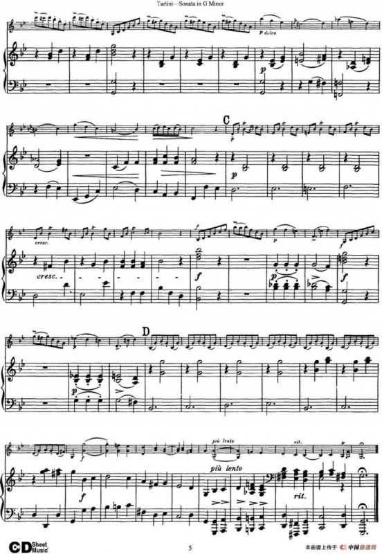 Violin Sonata in G Minor（小提琴+钢琴伴奏）