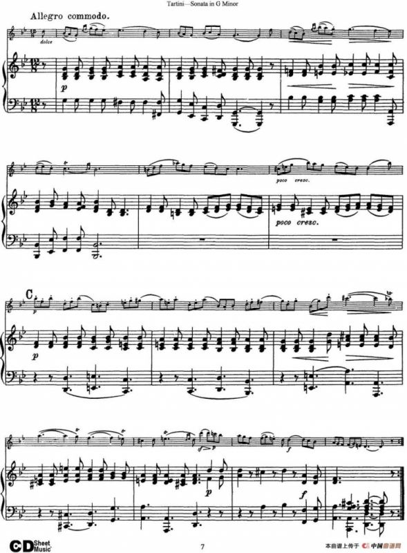 Violin Sonata in G Minor（小提琴+钢琴伴奏）