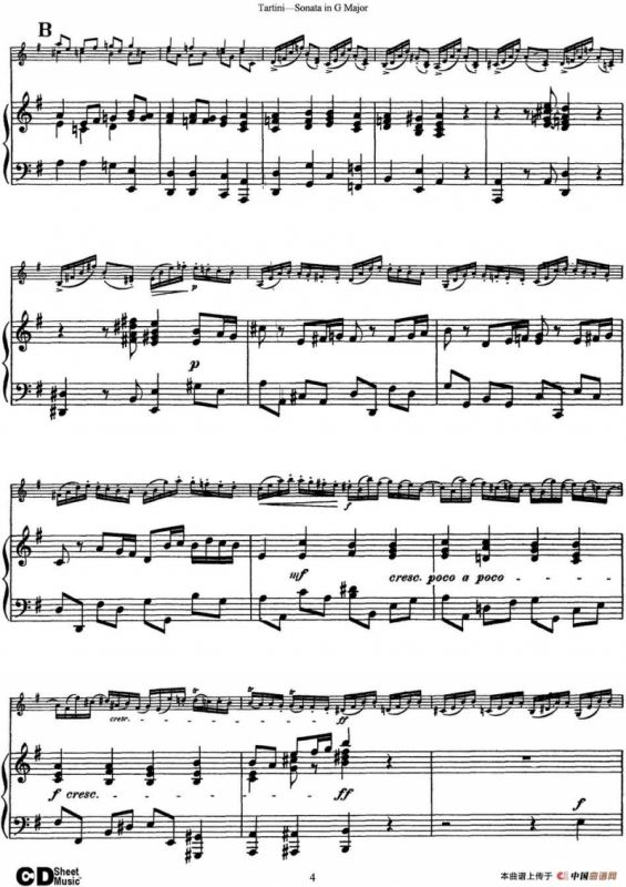 Violin Sonata in G Major（小提琴+钢琴伴奏）